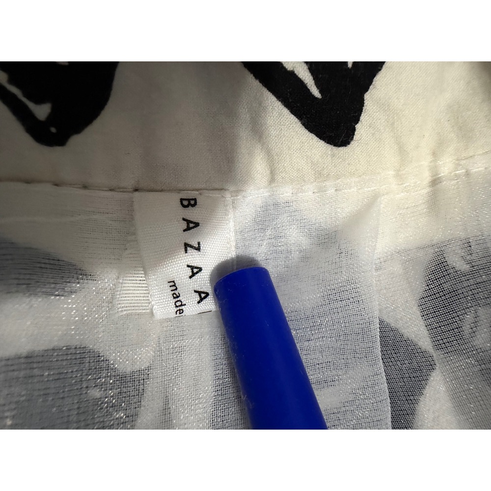 Novelty Maxi Skirt Size 2 Lips Print Black White High Waist Statement Korea Made - Picture 4 of 16